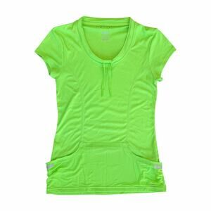 Y2K Reebok Activewear Short Sleeve Workout Top | Lime Green | Size Small